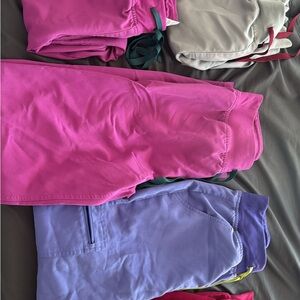 Figs Women's Pants in Pink, Purple, and Gray